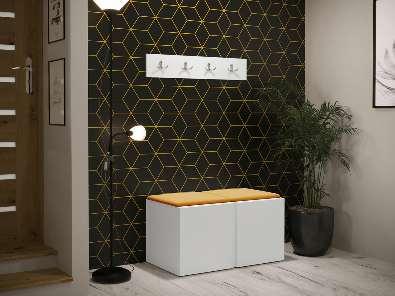 Priekšnama komplekts Hartford 275 (Balts)