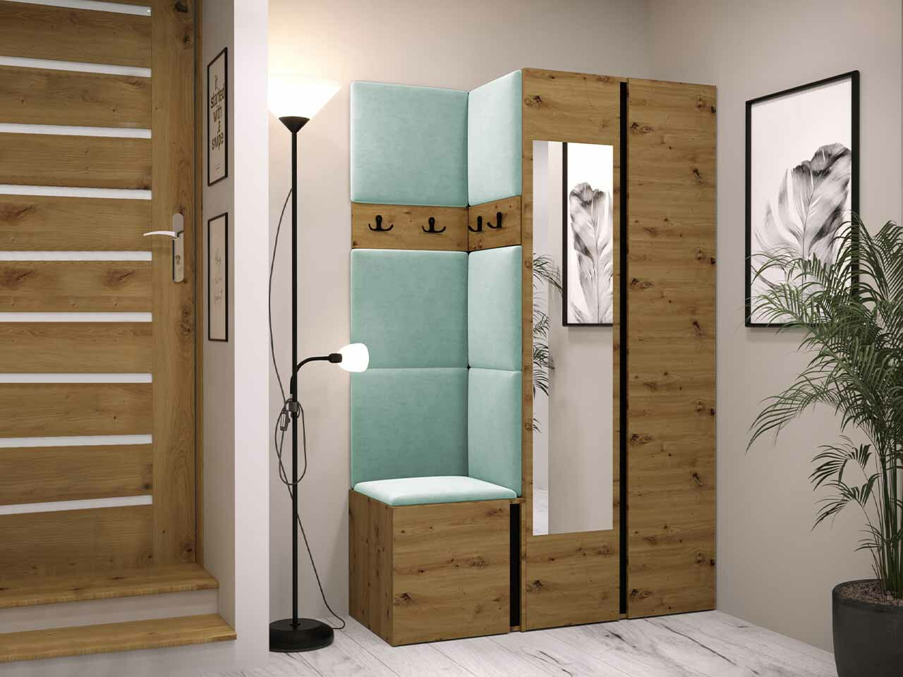 Priekšnama komplekts Hartford 350 (Artisan ozols + Melns)