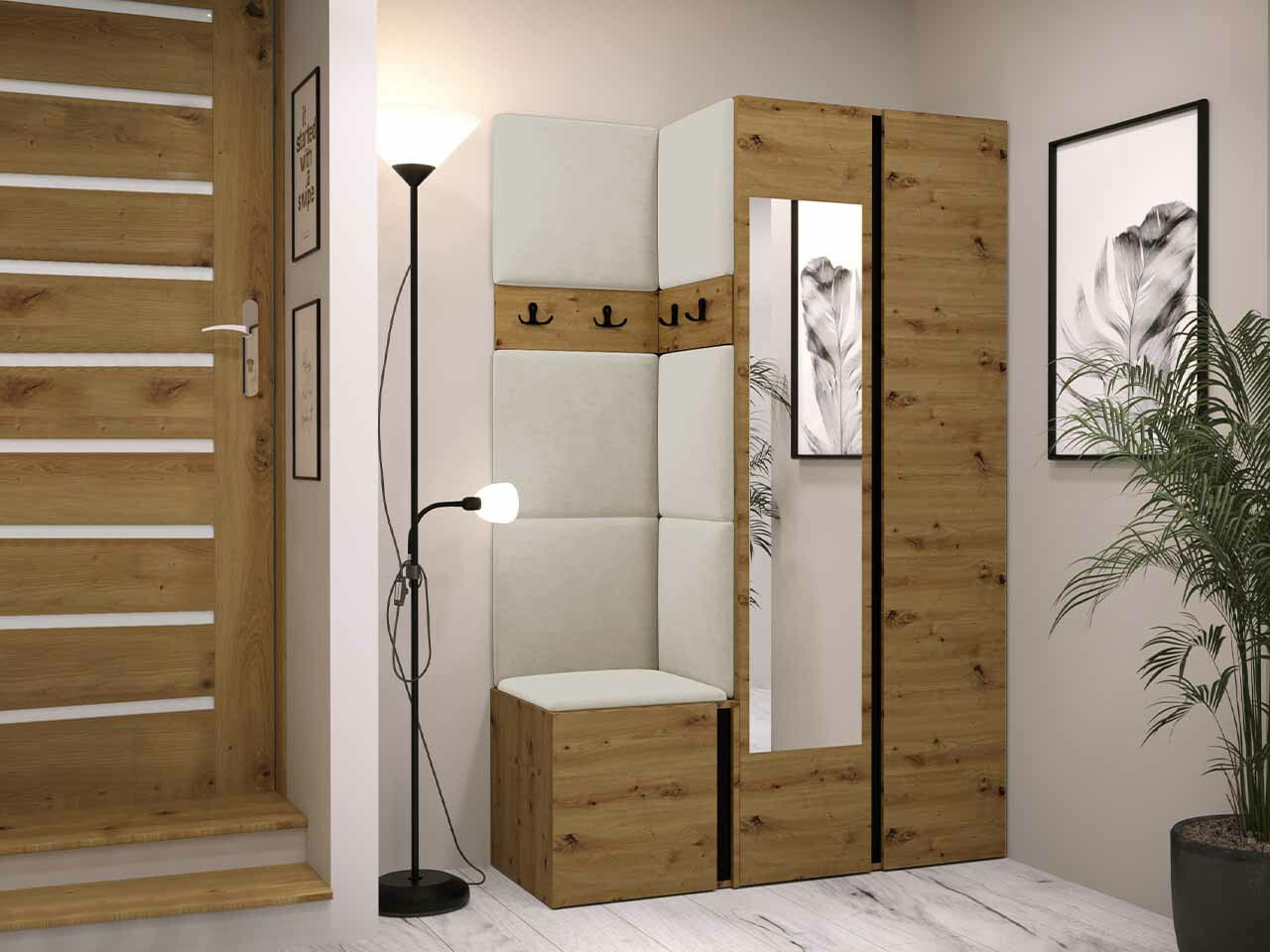 Priekšnama komplekts Hartford 350 (Artisan ozols + Melns)