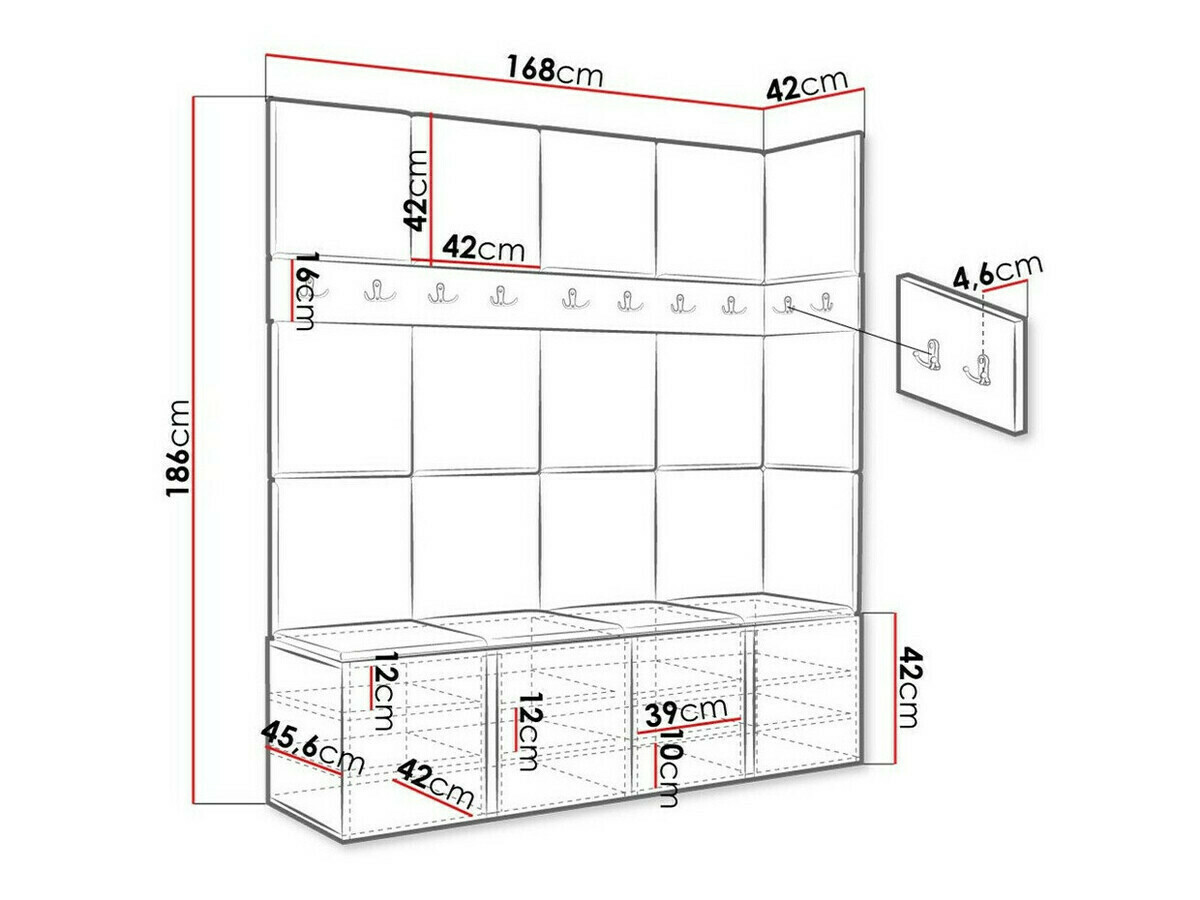 Прихожая Hartford 265 (Artisan дуб)