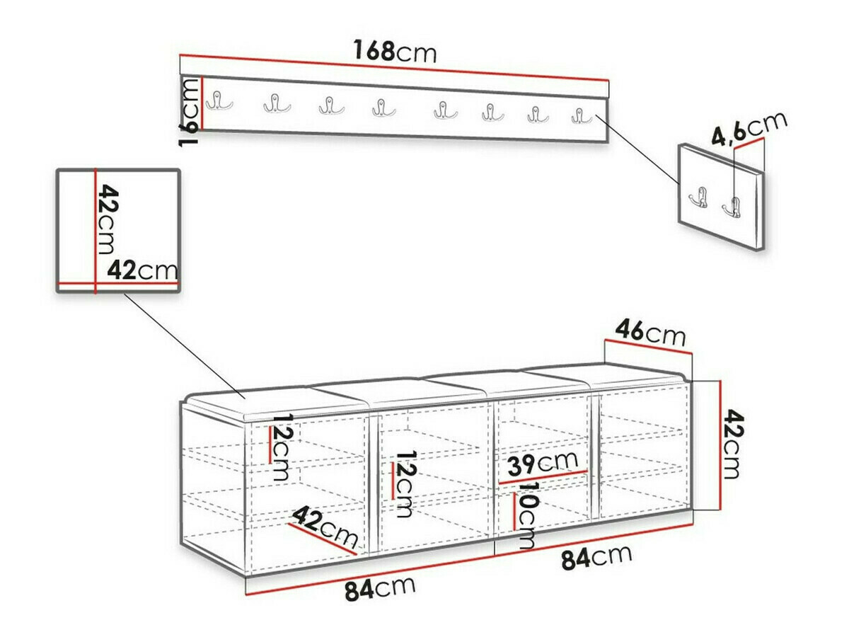 Прихожая Hartford 276 (Графит)