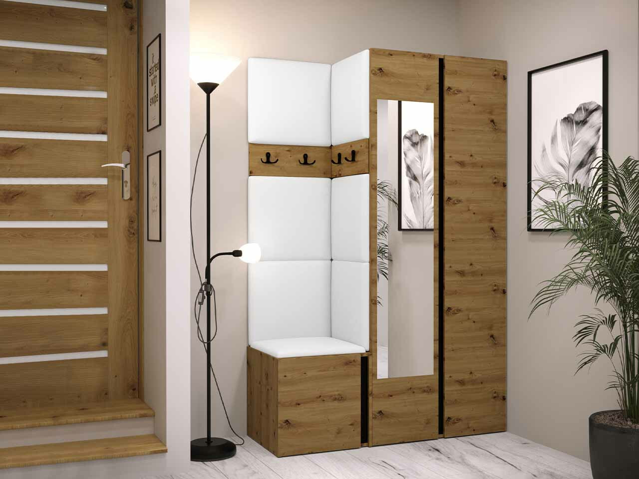 Прихожая Hartford 350 (Artisan дуб + Чёрный)