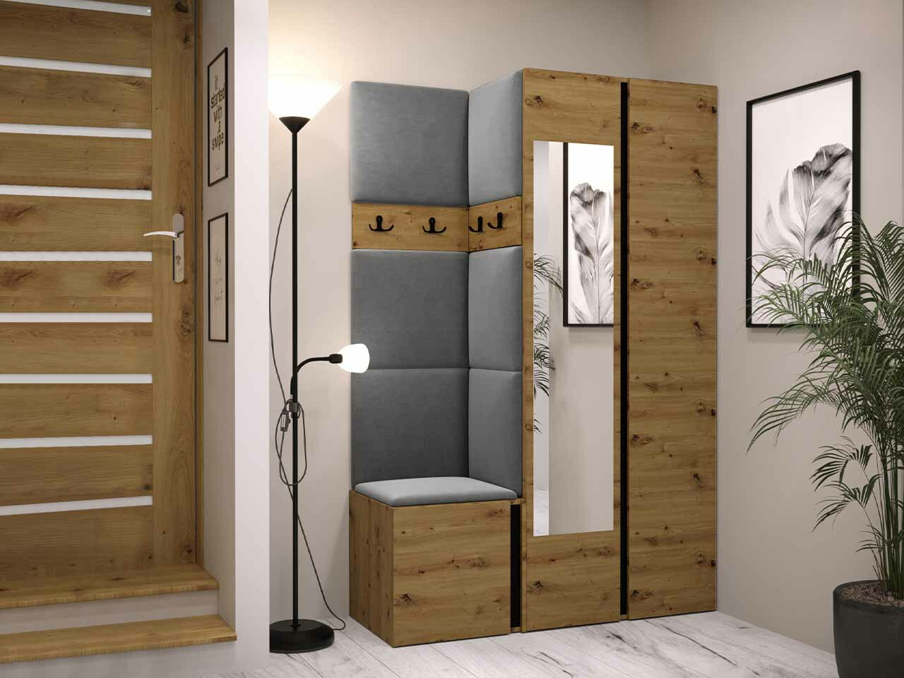 Прихожая Hartford 350 (Artisan дуб + Чёрный)