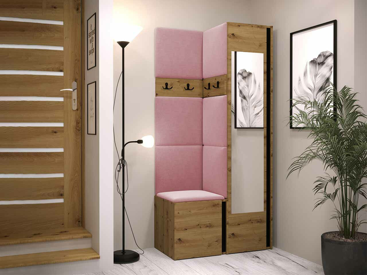 Priekšnama komplekts Hartford 354 (Artisan ozols + Melns)