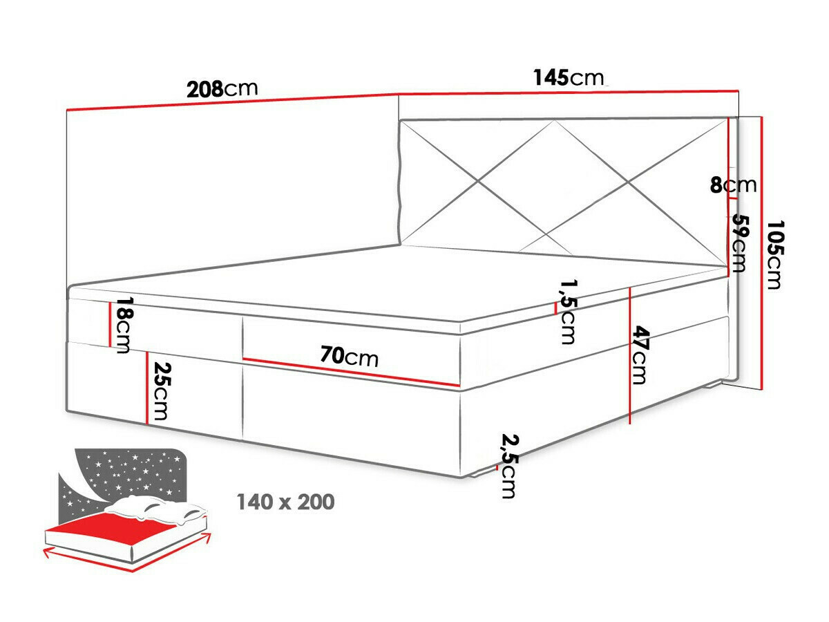 Kontinentālā gulta Memphis 117 (Itaka 10)