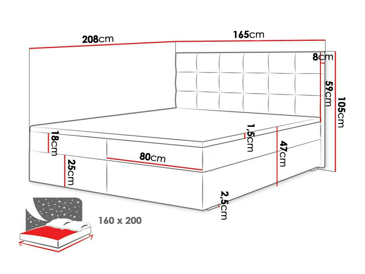 Континентальная кровать Memphis 115 (Itaka 10)
