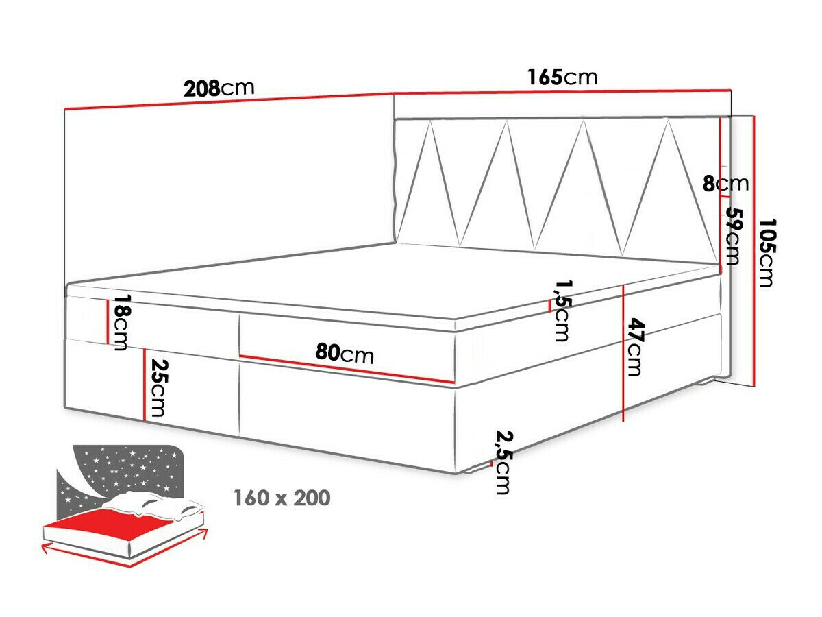Континентальная кровать Memphis 116 (Itaka 11)