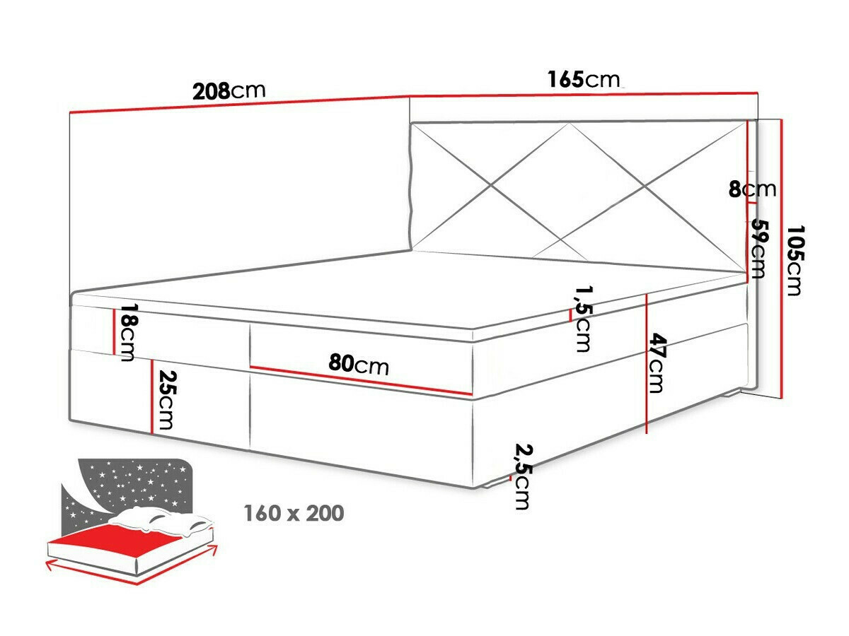 Континентальная кровать Memphis 117 (Itaka 11)