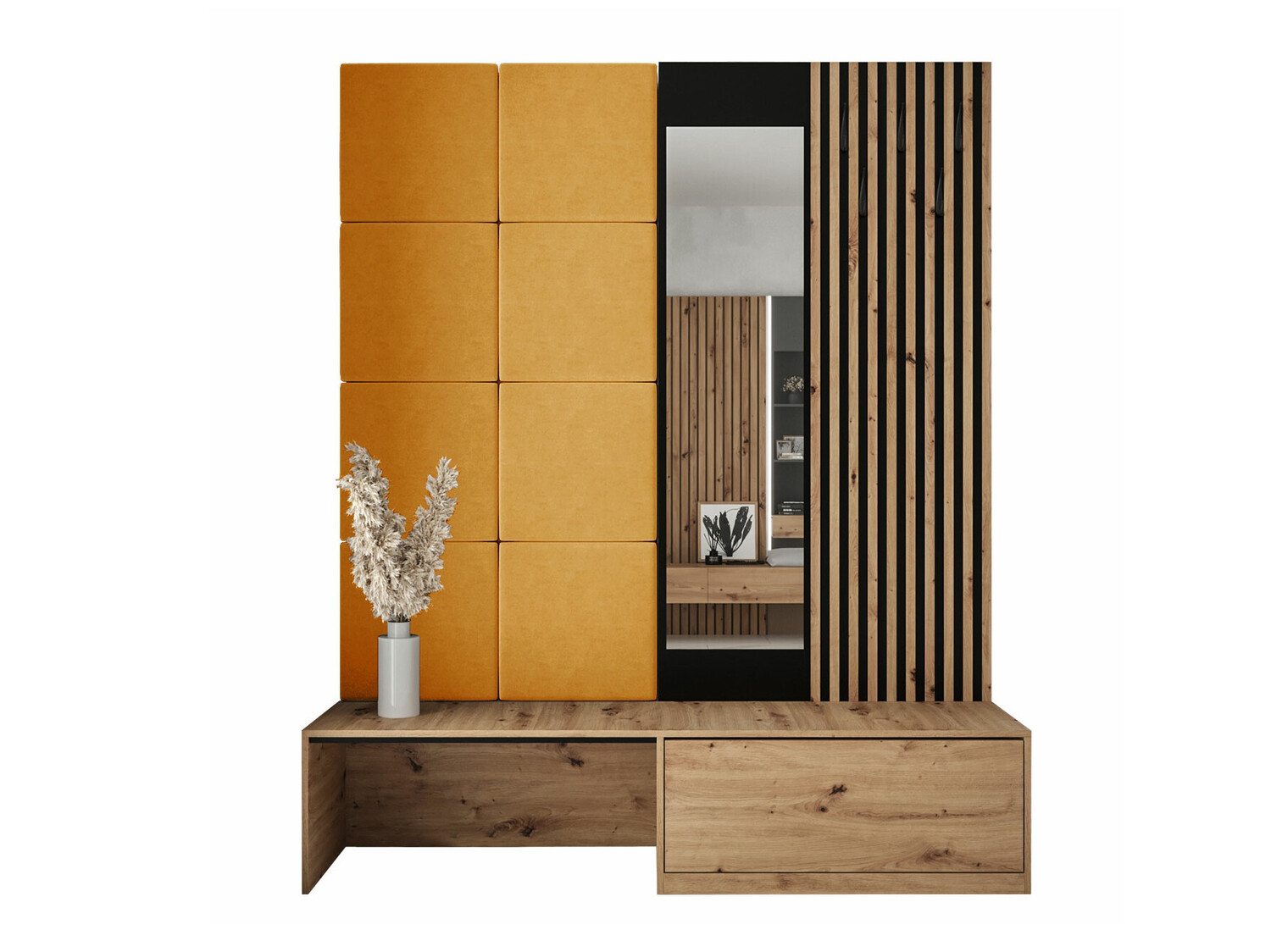 Priekšnama komplekts Fabor (Artisan ozols + Manila 32)