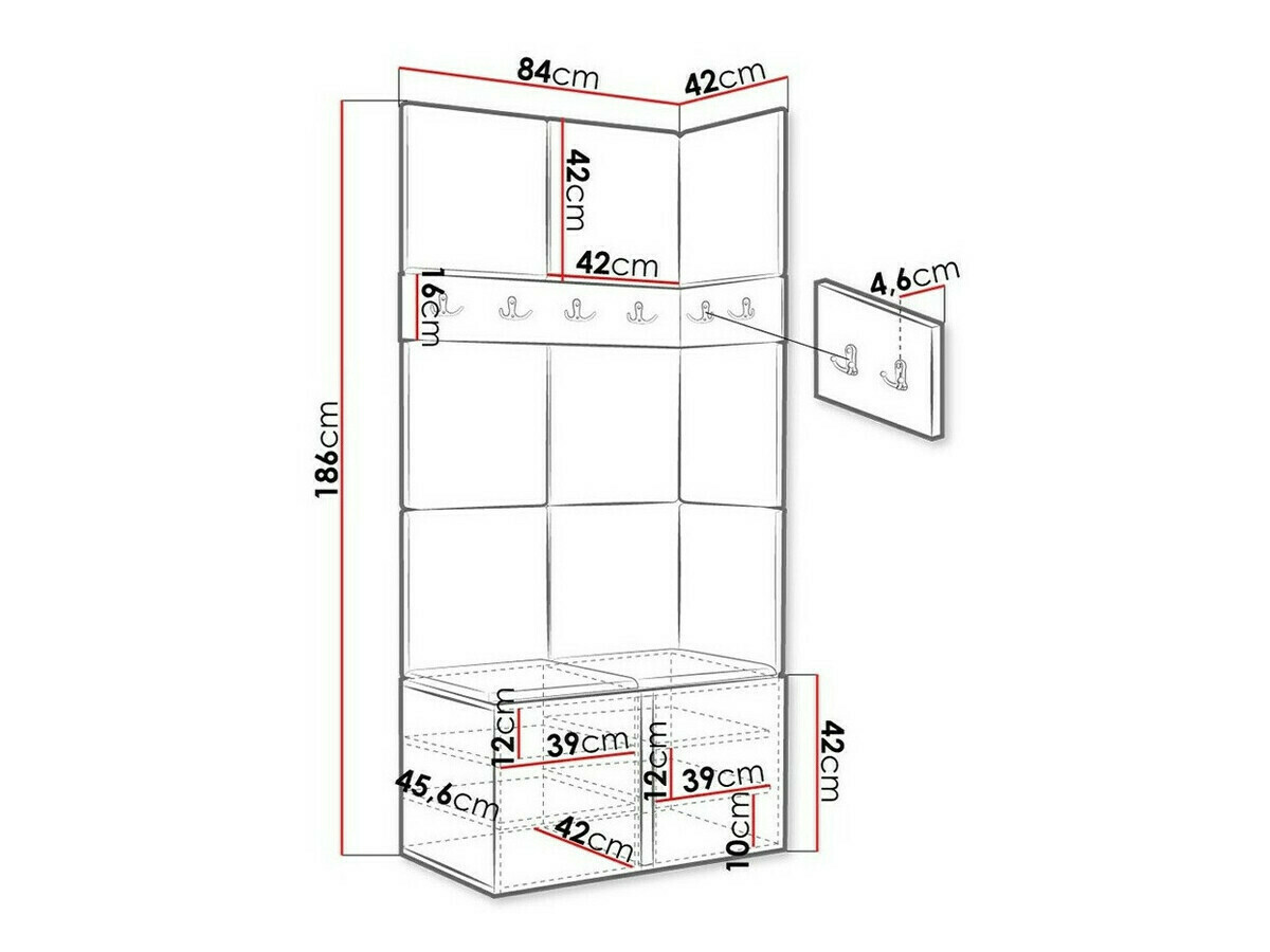 Priekšnama komplekts Hartford 264 (Balts)