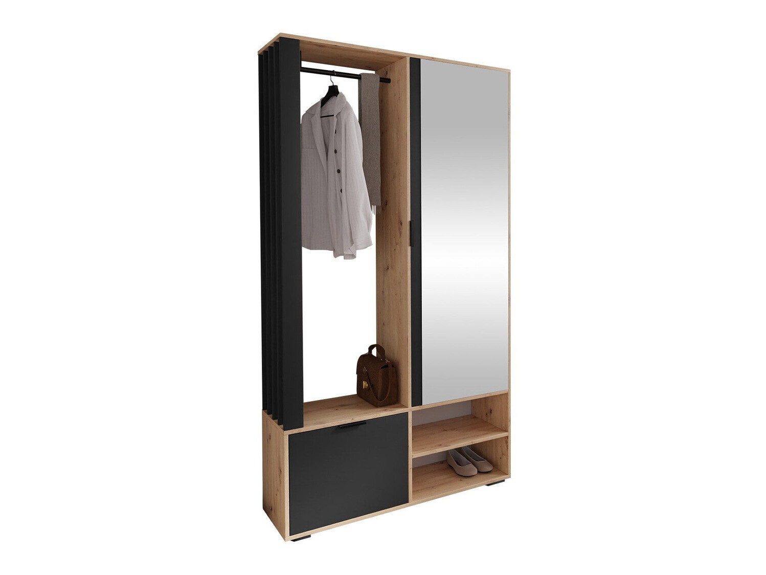 Priekšnama komplekts Stanton 145 (Artisan ozols + Melns)