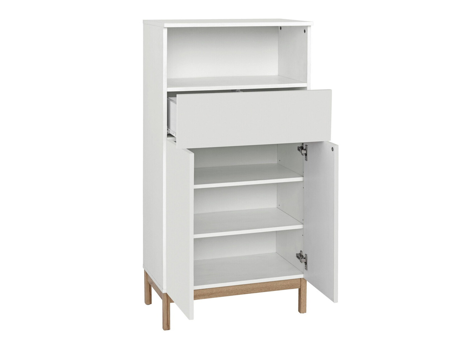 Stāvošs vannas skapītis Tolcami 104 (Balts + Ozols)