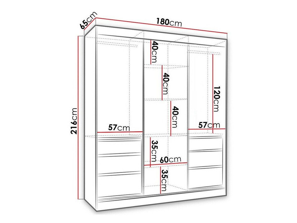Skapis Toledo 120 (Balts)