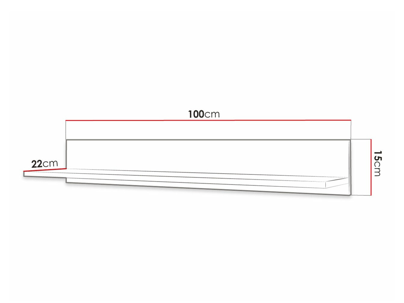 Piekarams plaukts Elblaru 129 (Melns)