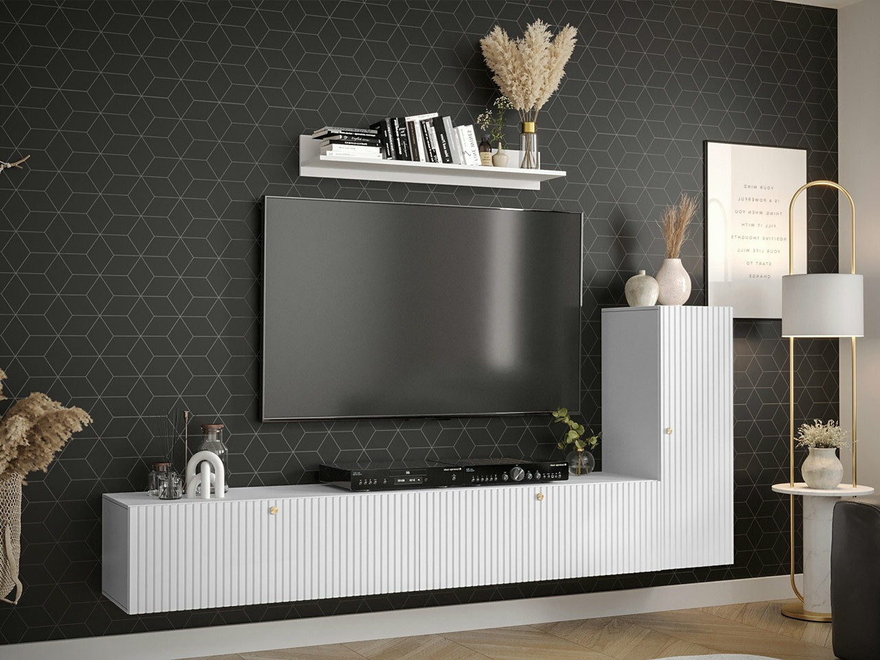 Viesistabas komplekts Anulio III (Balts)