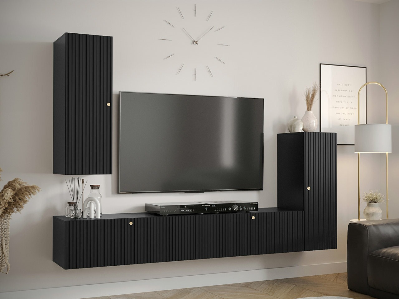 Viesistabas komplekts Elblaru 107 (Melns)