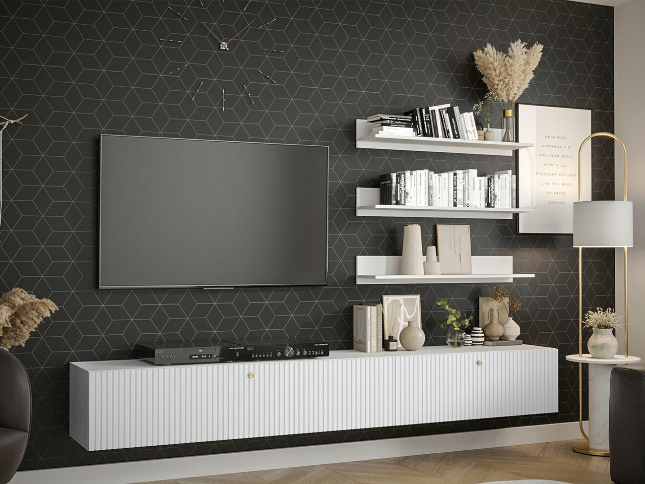 Viesistabas komplekts Elblaru 114 (Balts)