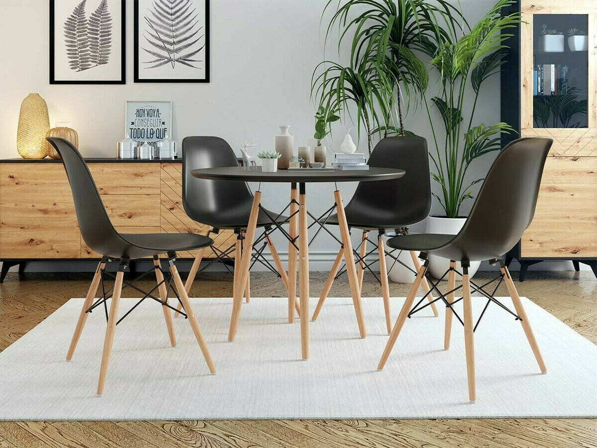 Cтол Comfivo 328 (Чёрный + Светлое дерево)