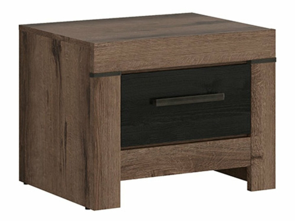 Прикроватная тумбочка Dunfelu 109 (Монастырский дуб + черный дуб)