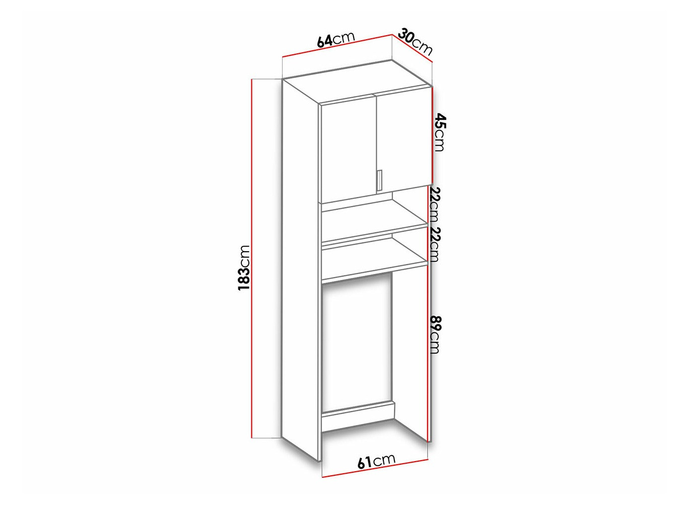 Vannas istabas plaukts Dover 114 (Balts)
