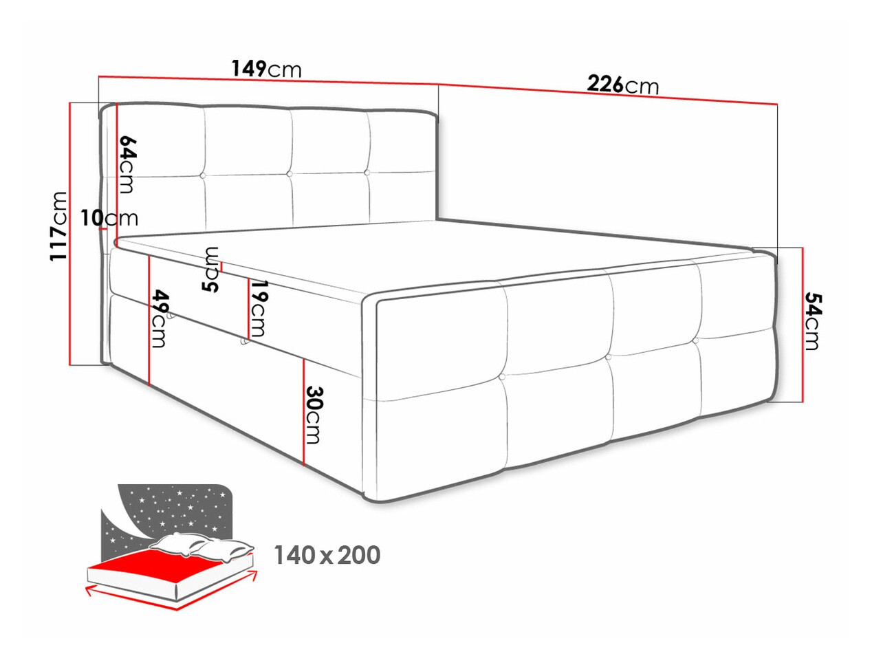 Kontinentālā gulta ComfiDream 174 (Fresh 1)