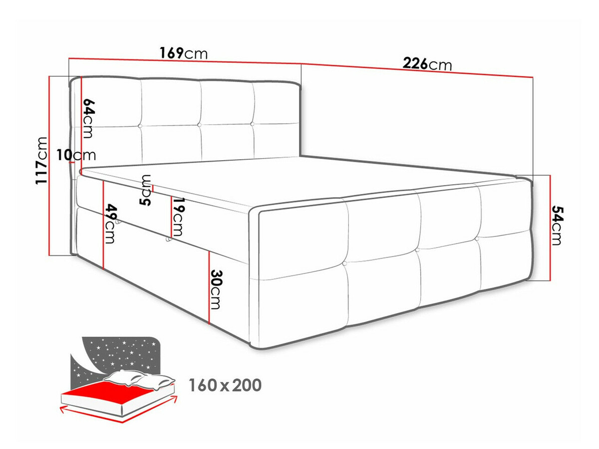 Континентальная кровать ComfiDream 174 (Fresh 11)