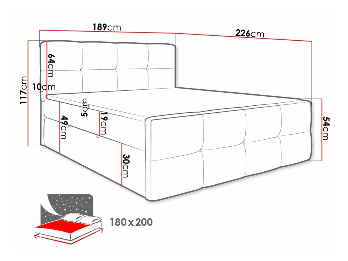 Континентальная кровать ComfiDream 174 (Fresh 32)
