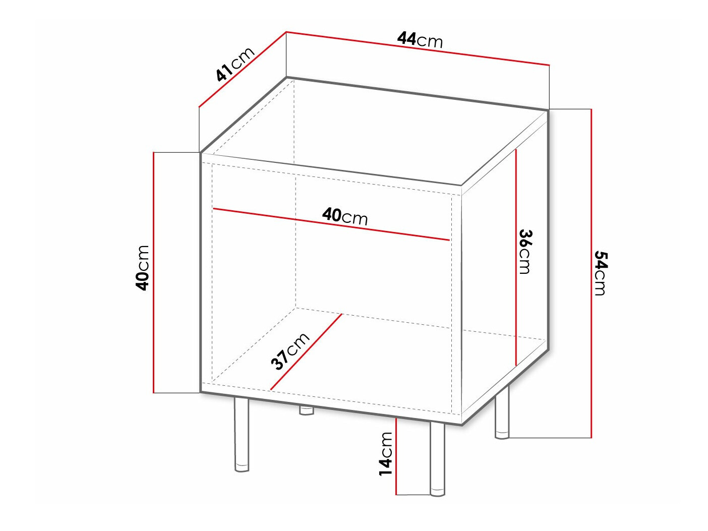 Naktsgaldiņu komplekts Charlotte 172 (Balts + Melns)