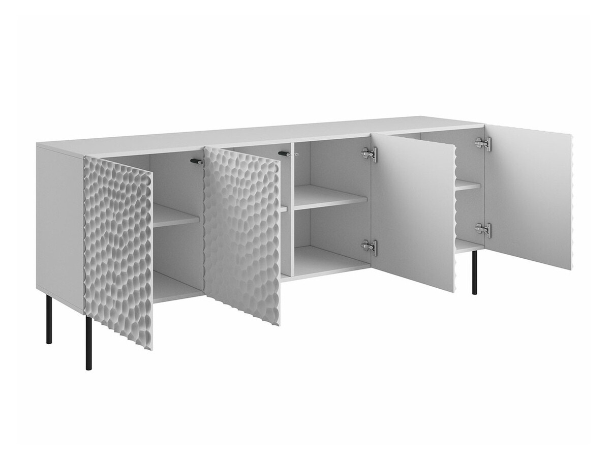 Skapis Charlotte 170 (Melns + Zelta)