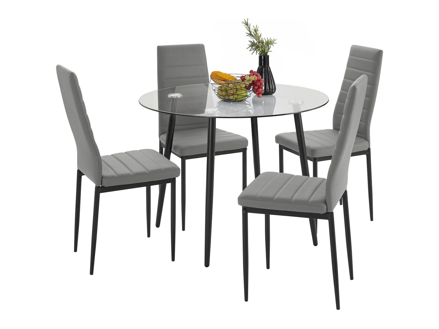 Ēdamistabas komplekts Denton 1082 (Pelēks)