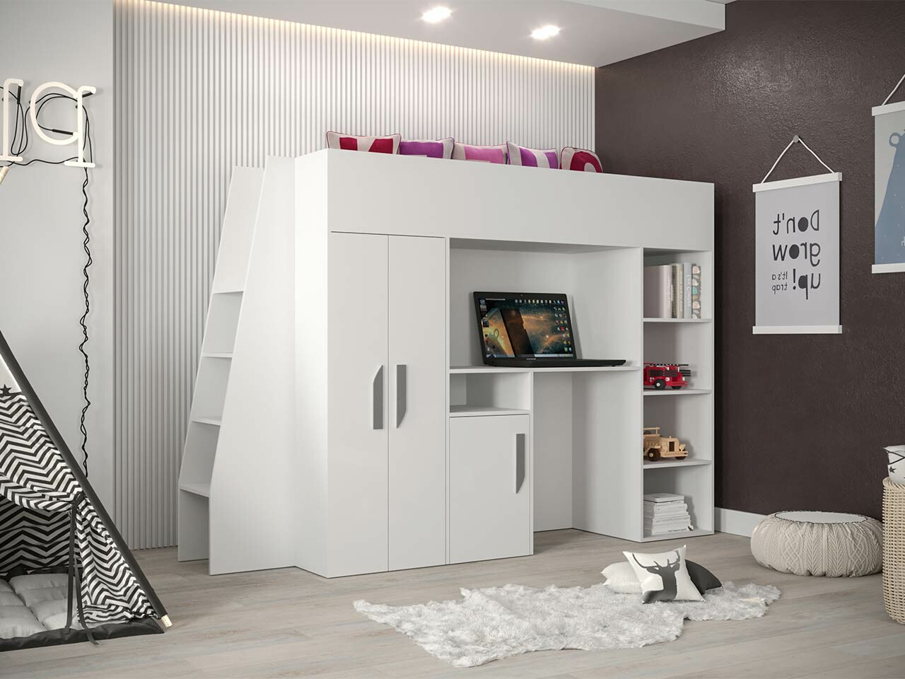 Augsta gulta Hartford 355 (Balts + Glancēts balts + Pelēks)