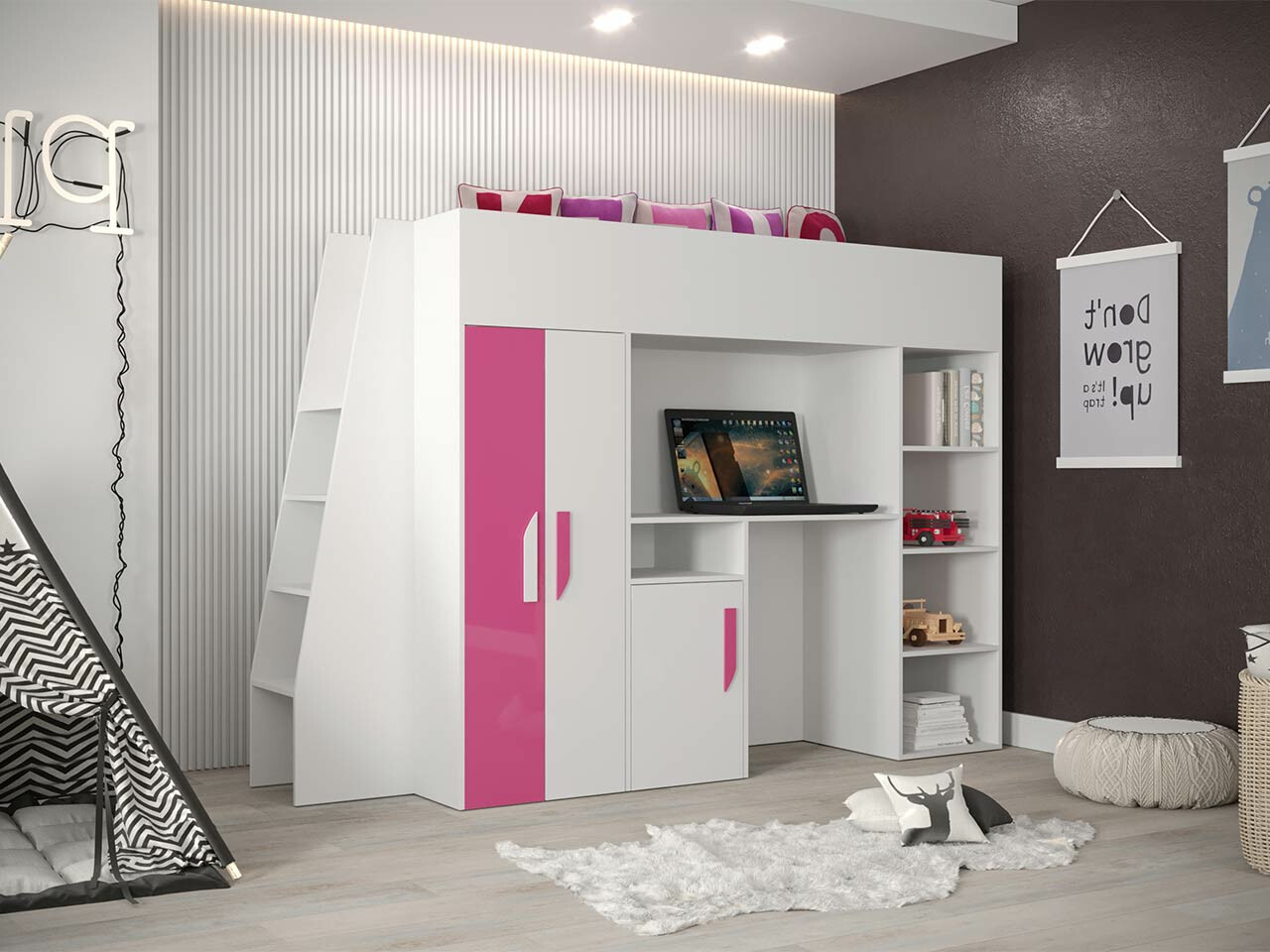 Augsta gulta Hartford 355 (Balts + Spīdīgi rozā + Glancēts balts)