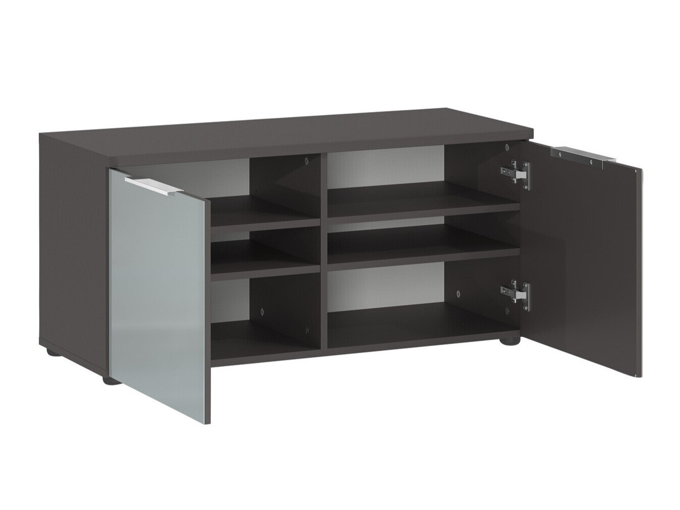 Тумба для обуви Fivsori 106 (Глянцевый серый + Графит)