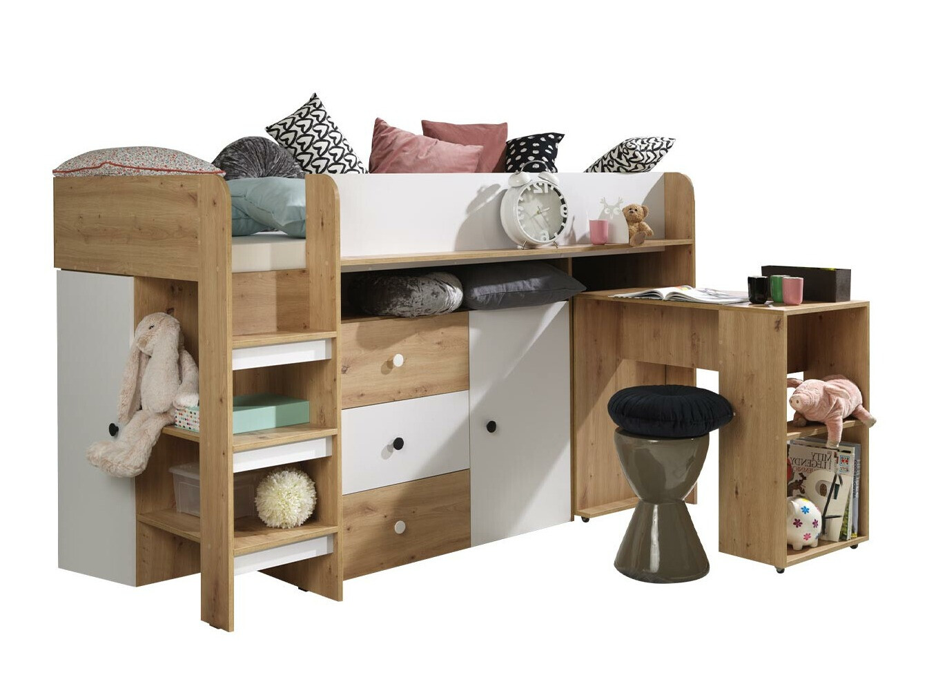 Augsta gulta Hartford 359 (Artisan ozols + Balts)