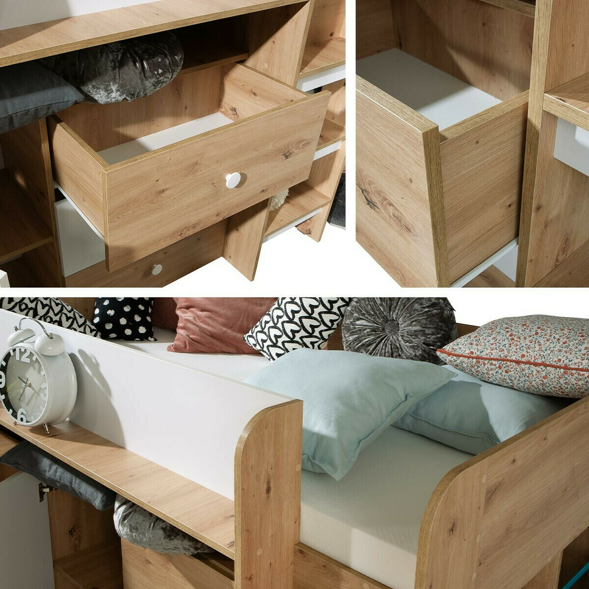 Augsta gulta Hartford 359 (Artisan ozols + Balts)