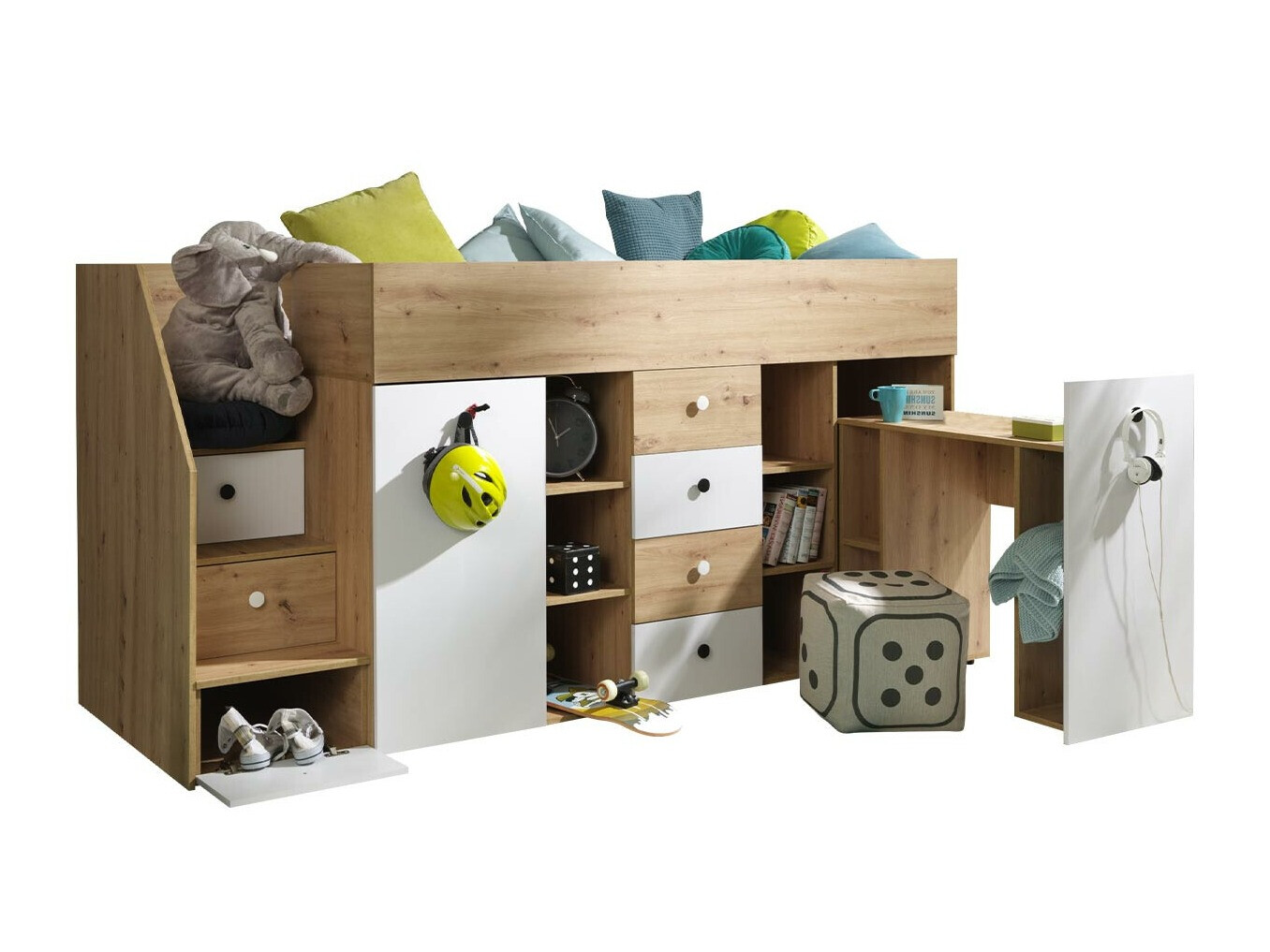 Augsta gulta Hartford 361 (Artisan ozols + Balts)