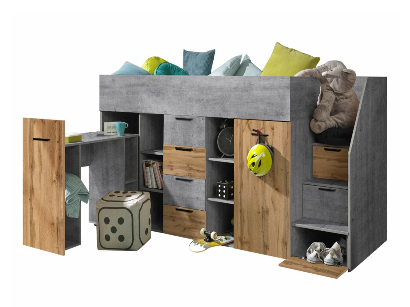 Augsta gulta Hartford 364 (Betons + Votan ozols)