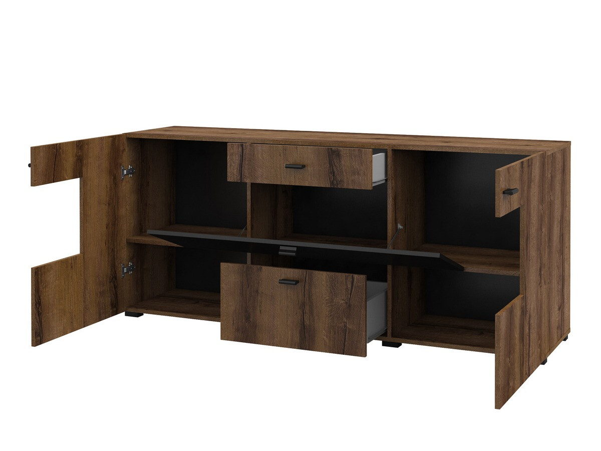 Kомод Mondalo 104 (Монастырский дуб + Матовый черный)