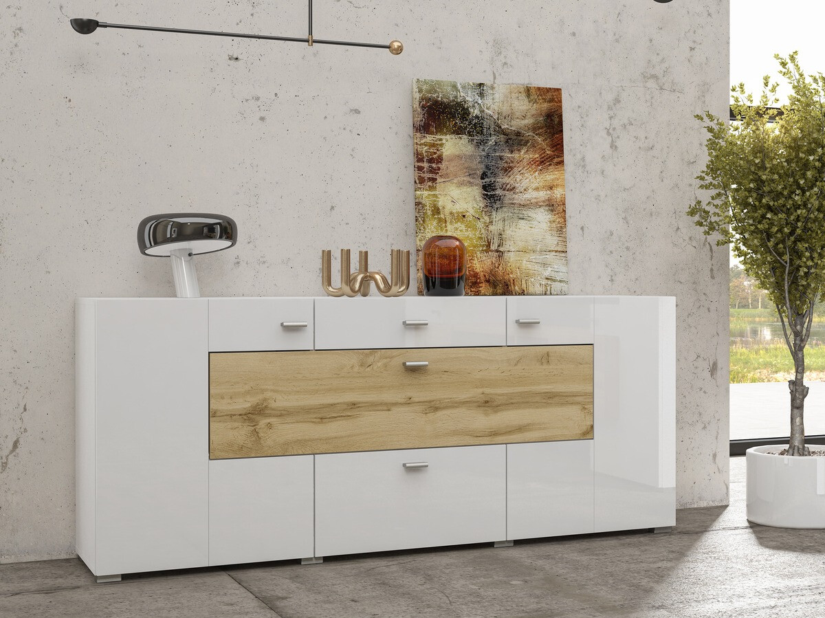 Kumode Mondalo 104 (Votan ozols + Glancēts balts)