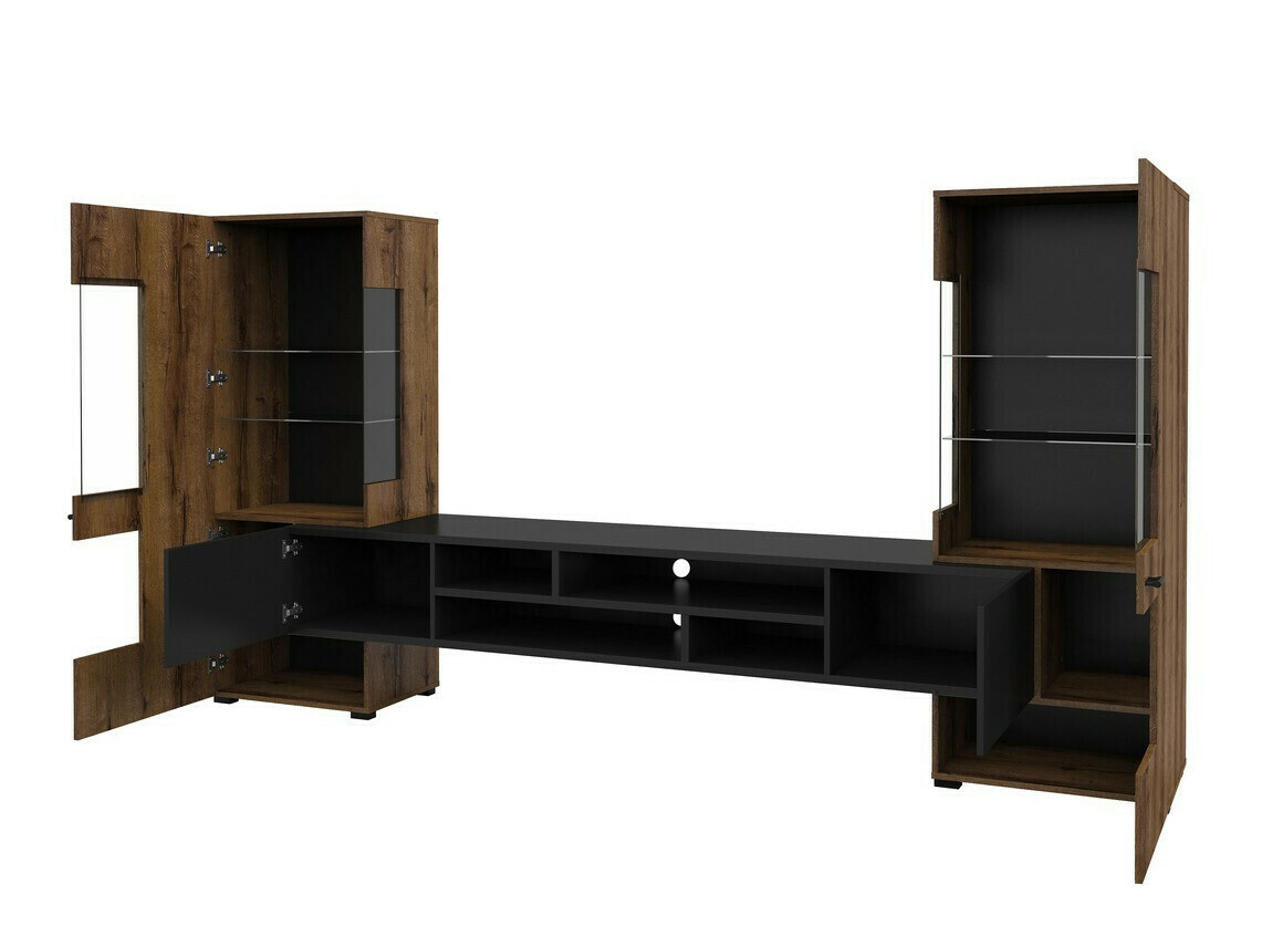 Viesistabas komplekts Mondalo 105 (Monastery ozols + Matēts melns)