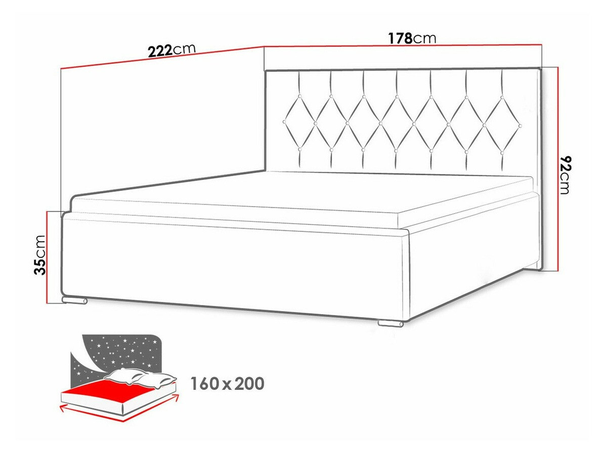 Кровать Baltimore 160 (Mikrofaza 10)