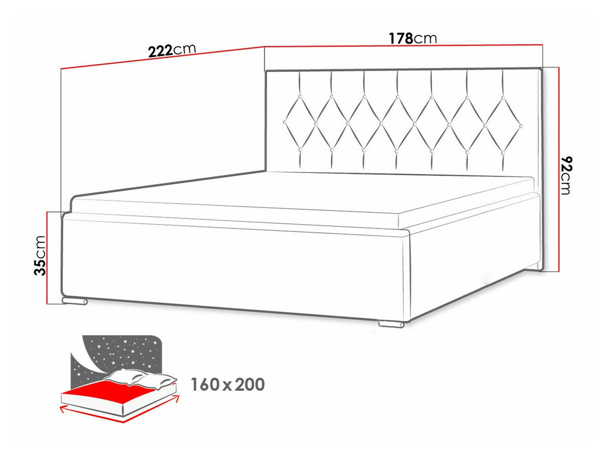 Кровать Baltimore 160 (Mikrofaza 15)