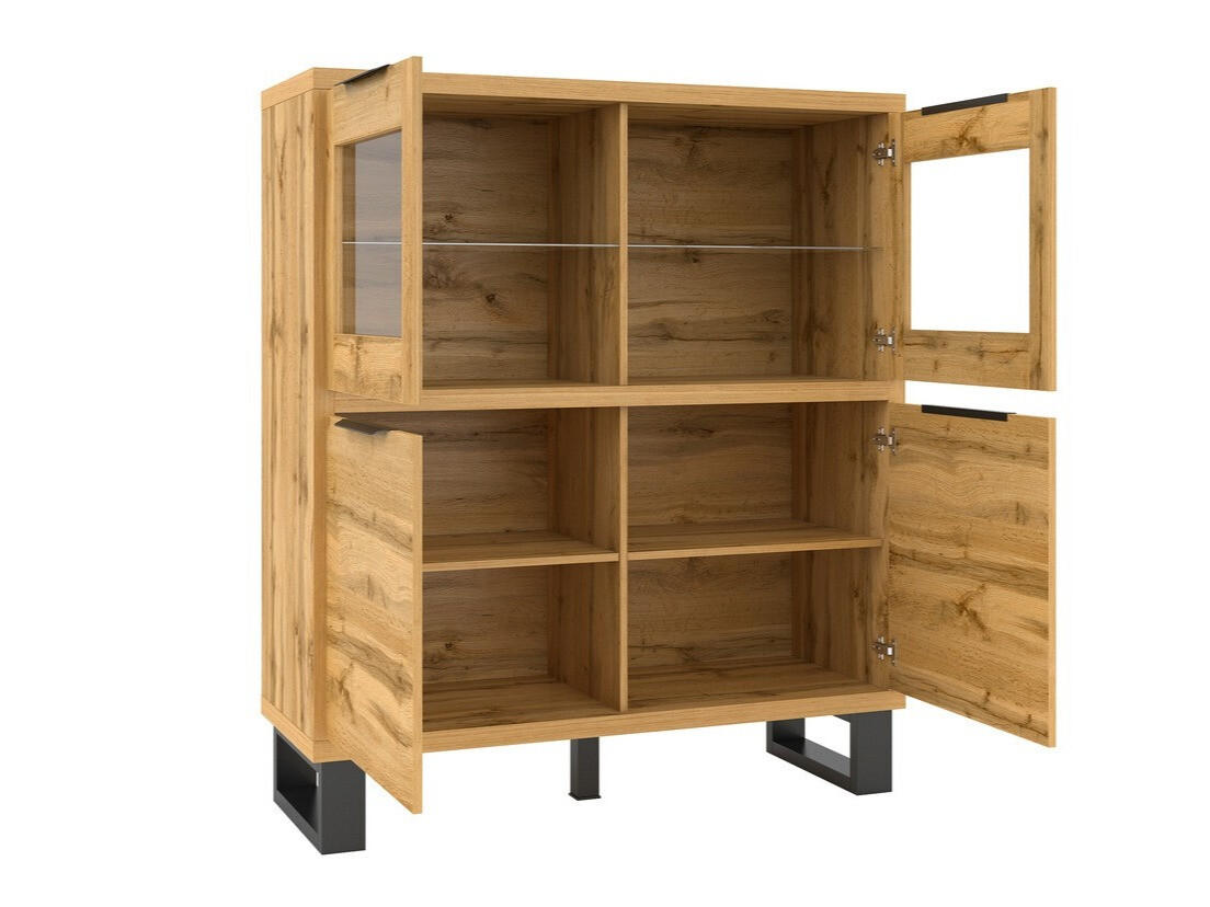 Стеллаж Avicavu 103 (Дуб вотан + Чёрный)