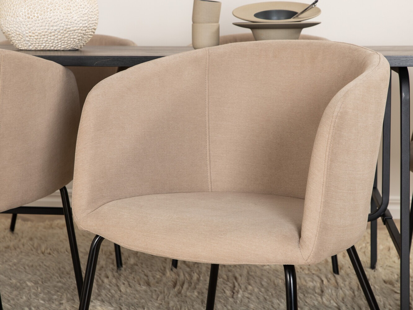 Обеденный гарнитур Dallas 2794 (Бежевый + Чёрный)