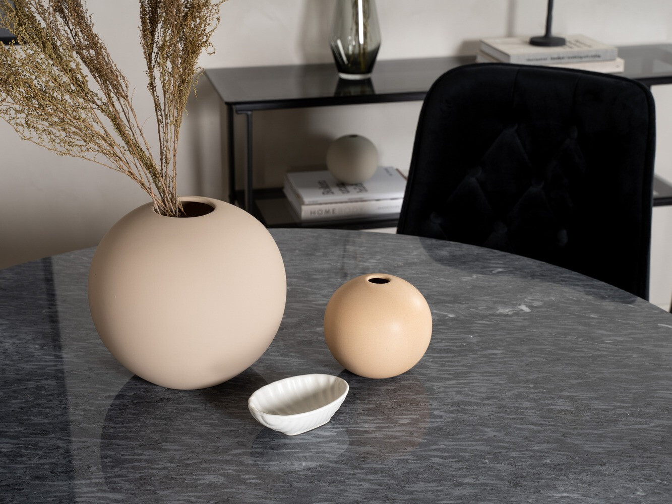 Обеденный гарнитур Dallas 370 (Чёрный + Золотой)