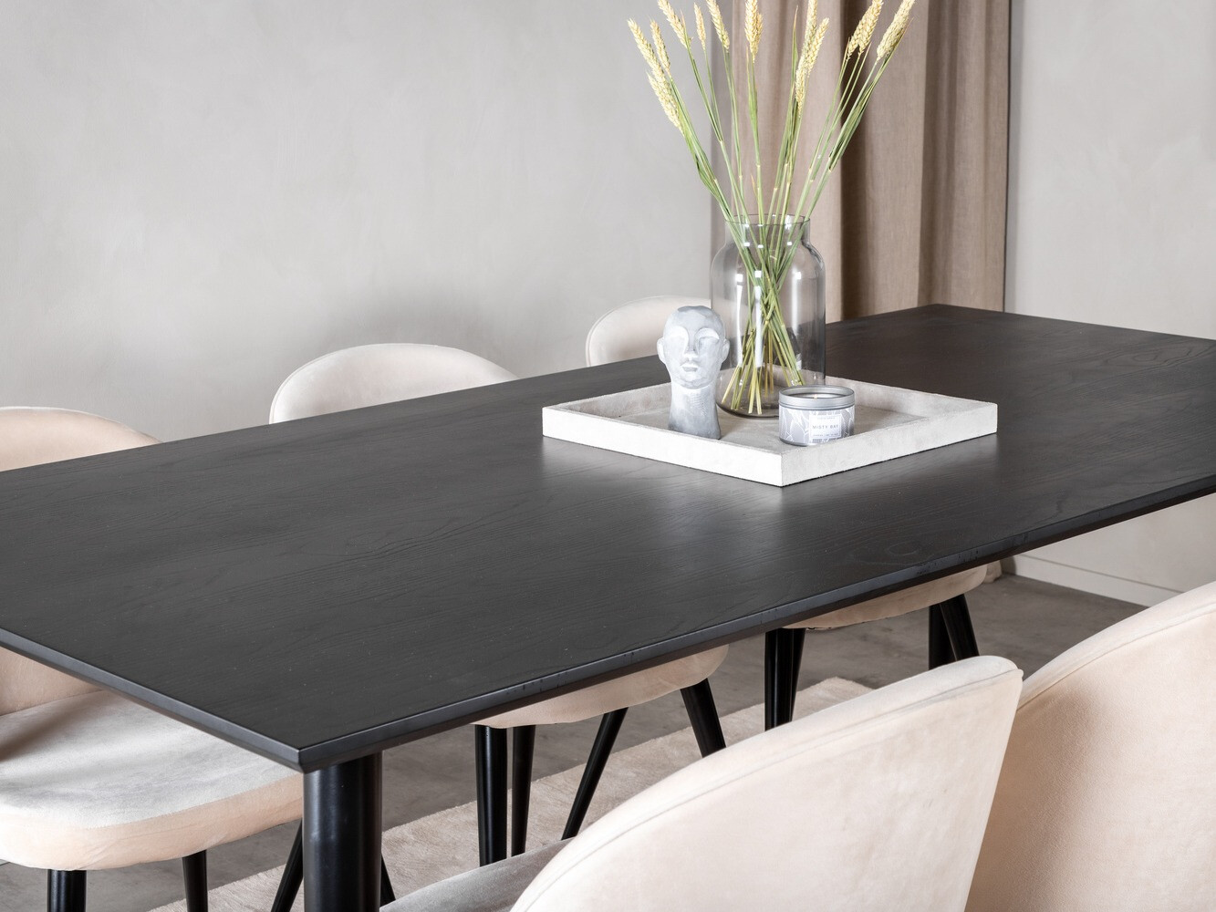 Обеденный гарнитур Dallas 1335 (Бежевый + Чёрный)