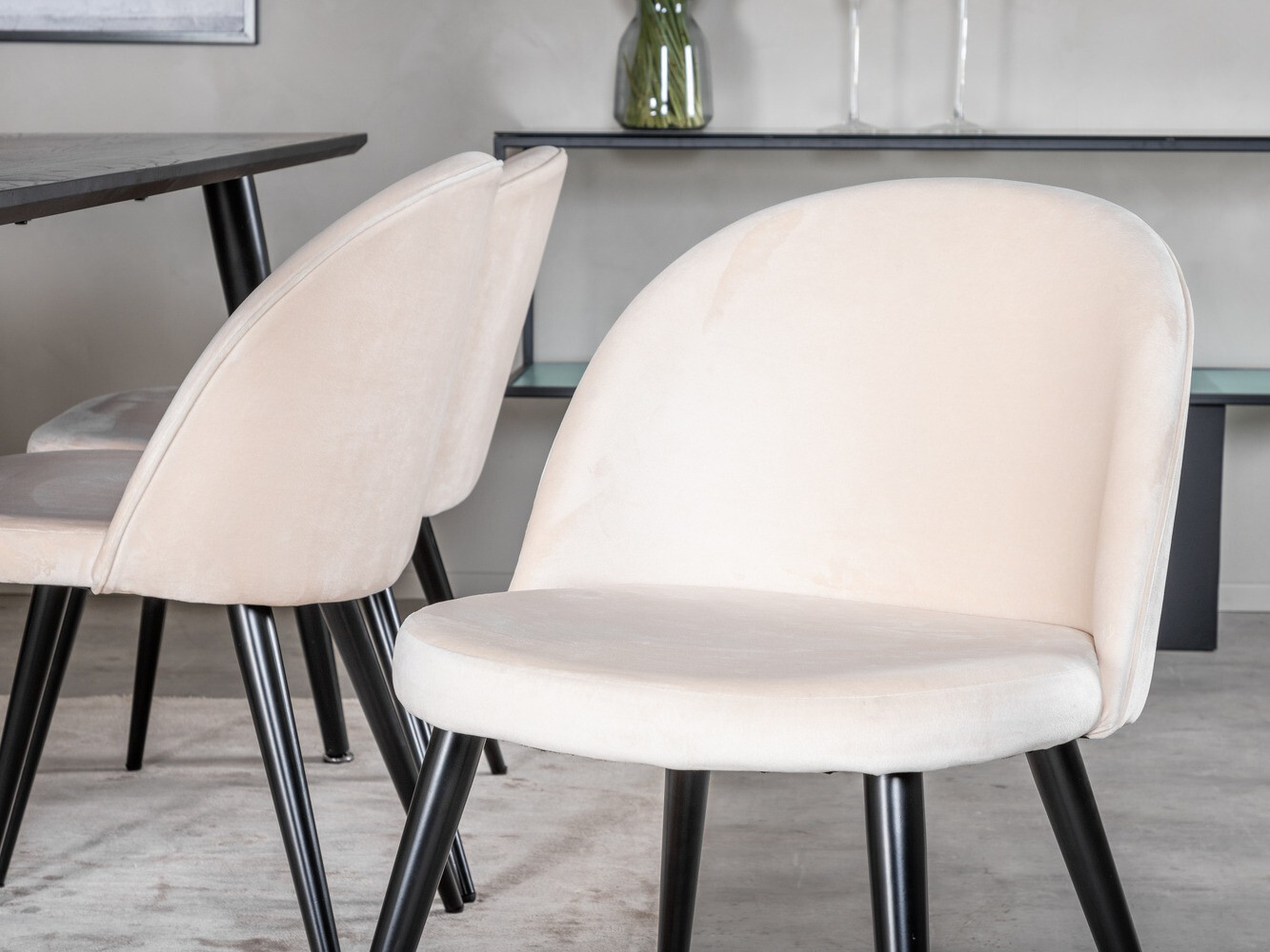 Обеденный гарнитур Dallas 1335 (Бежевый + Чёрный)