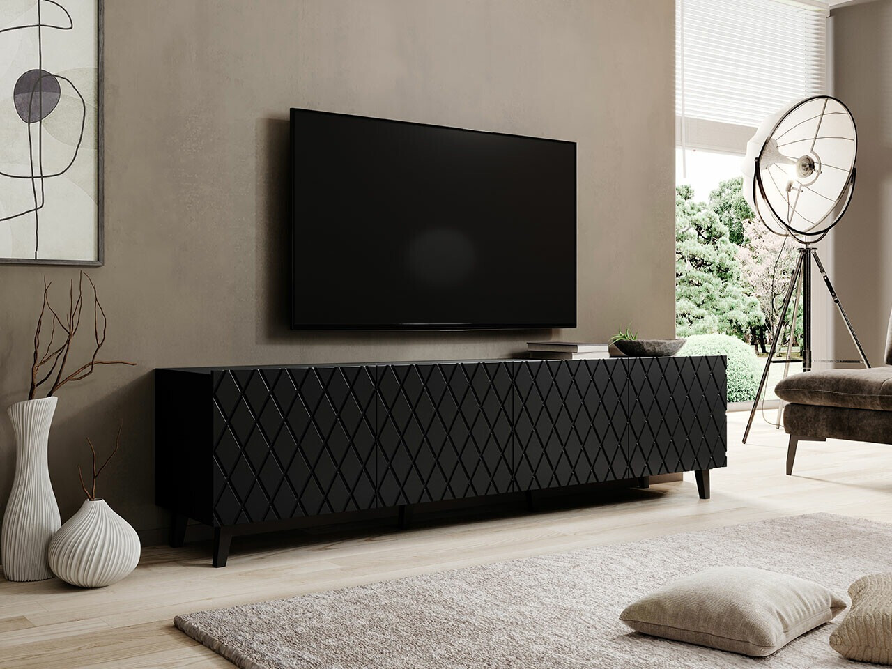 TV galds Charlotte 174 (Melns)