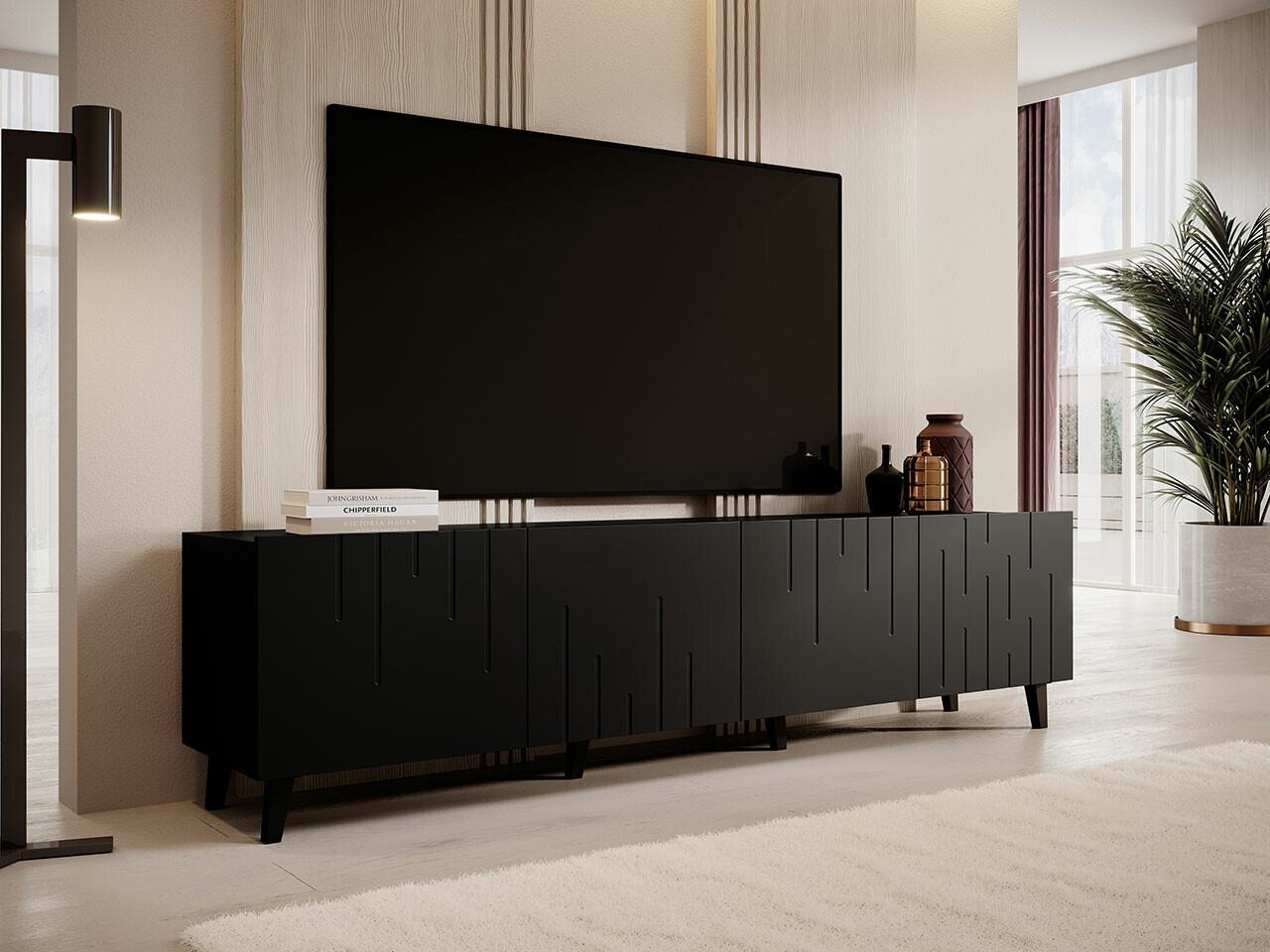 TV galds Charlotte 176 (Melns)