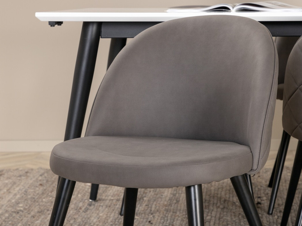 Ēdamistabas komplekts Dallas 3303 (Melns + Pelēks)